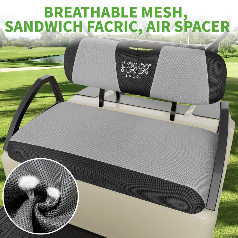 10L0L Universal Golf Cart Seat Covers Dress UP Older Golf Cart Durable Breathable Material Fit Like a Glove for EZGO TXT RXV Club Car DS, Easy to Install - Image 3